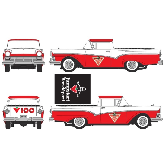 Picture of CT100 Red & White 1957 Ford Ranchero