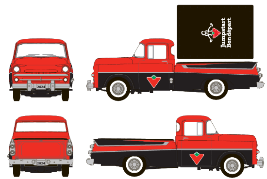 Picture of 1957 Black & Red Fargo Sweptside