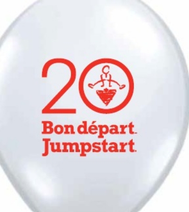 Picture of CTC Jumpstart 20 White Latex Balloon - FR