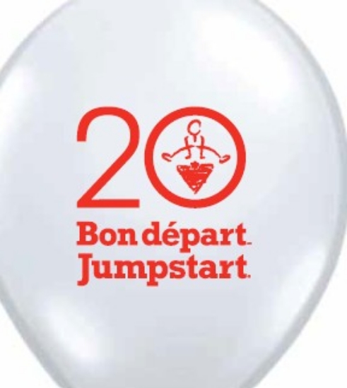 Picture of CTC Jumpstart 20 White Latex Balloon - FR